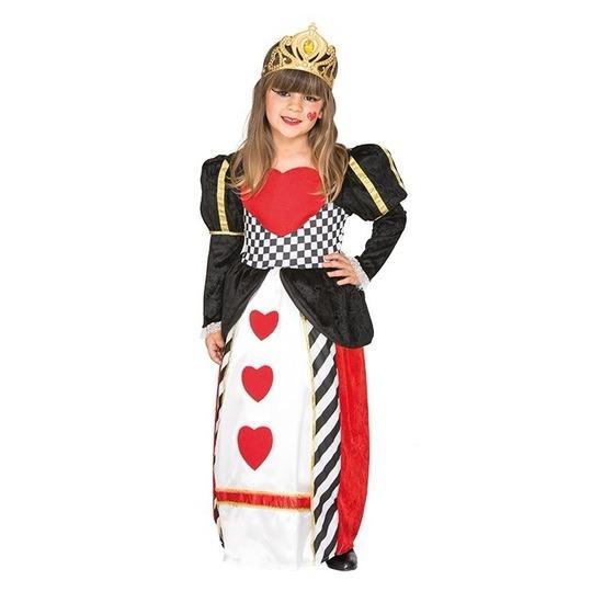 Kaartenkoningin harten verkleedjurk voor meisjes - Koningi.., Kinderen en Baby's, Carnavalskleding en Verkleedspullen, Ophalen of Verzenden