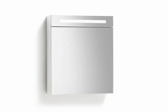 Spiegelkast 58 met LED verlichting, stopcontact en schakelaa, Huis en Inrichting, Badkamer | Badkamermeubels, Nieuw, Verzenden