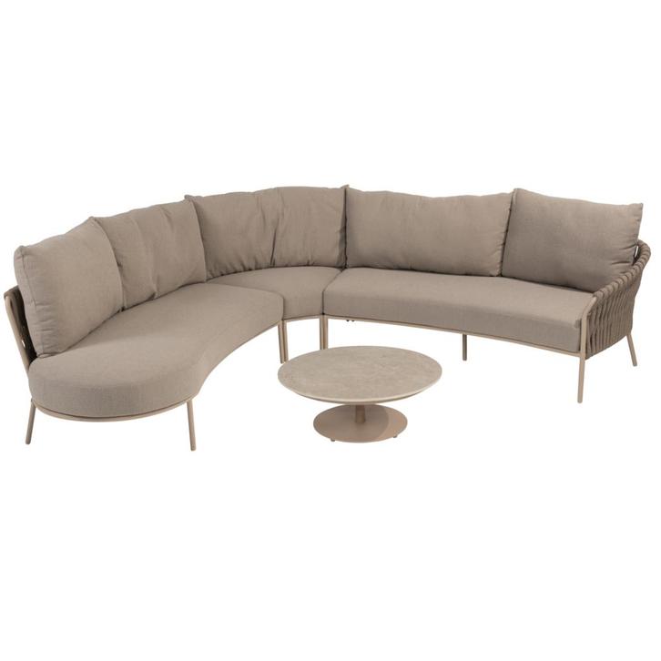 Comino organische hoek loungeset 4 delig latte keramiek 4, Tuin en Terras, Tuinsets en Loungesets, Nieuw, Ophalen of Verzenden