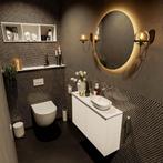 MONDIAZ FOWY toiletmeubel 80cm kleur talc. Waskom positie, Ophalen of Verzenden, Nieuw, Bad