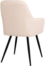 2dekans | House Nordic - Harbo Eetkamerstoel Bouclé Wit met, Huis en Inrichting, Stoelen, Ophalen of Verzenden, Zo goed als nieuw