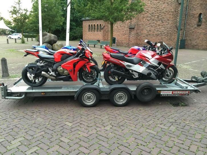 Verhuur van Professionele motortrailers voor 1 tot 6 motoren, Diensten en Vakmensen, Verhuur | Auto en Motor, Aanhangwagen