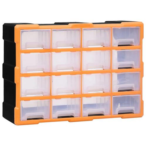vidaXL Organiser met 16 medium lades 52x16x37 cm, Doe-het-zelf en Verbouw, Gereedschapskisten, Nieuw, Verzenden
