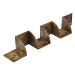 Wandplank wandrek zigzag 123x19,5x19,5 cm walnoot, Huis en Inrichting, Woonaccessoires | Wandplanken en Boekenplanken, Verzenden