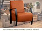Leren fauteuil Glory - Rancho Cognac (cognac), Huis en Inrichting, Fauteuils, Nieuw, Ophalen of Verzenden, 50 tot 75 cm, Industrieel, Modern