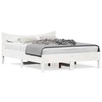 Grenen Bedframe 120x190 Wit | Tweedekansje | OP=OP, Wit, Nieuw, Twijfelaar, 120 cm