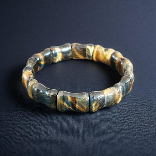 Tijgeroog en valk. Natuurlijke, onbehandelde steen. Armband, Antiek en Kunst, Curiosa en Brocante