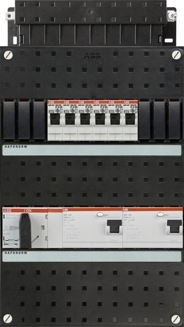 ABB groepenkast 3-fase, 6 groepen, 2 Aardlekschakelaars, Doe-het-zelf en Verbouw, Elektra en Kabels
