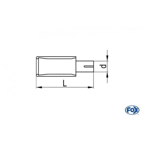 Fox end tip 70-EG-8879-L_d_, Auto-onderdelen, Uitlaatsystemen, Nieuw, Verzenden