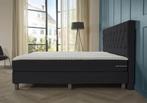 ACTIE! Boxspring Sevilla 140 200 Zwart, Nieuw, Modern, 140 cm, Zwart