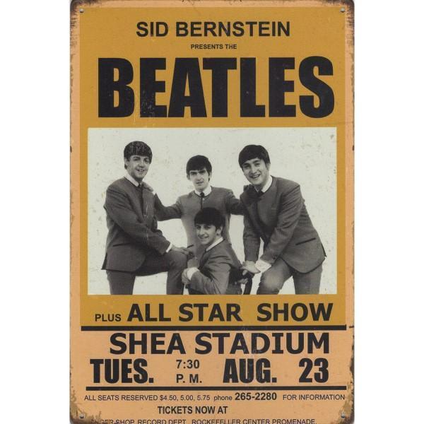 Concert Bord - Beatles Shea Stadium New York 1966, Verzamelen, Muziek, Artiesten en Beroemdheden, Poster, Artwork of Schilderij