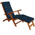 Tweedekans | Ligbedkussen - Blauw - 173x43x6cm, Tuin en Terras, Tuinmeubel-accessoires, Ophalen of Verzenden, Zo goed als nieuw
