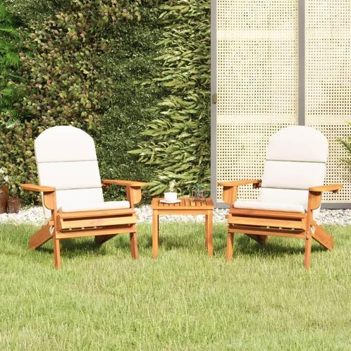 vidaXL 3-delige Loungeset Adirondack massief acaciahout, Tuin en Terras, Tuinsets en Loungesets, Loungeset, Nieuw, 3 zitplaatsen