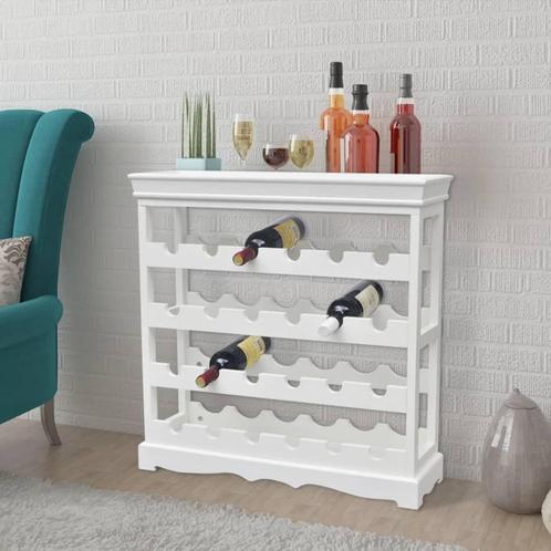 vidaXL Wijnrek Abreu wit, Huis en Inrichting, Woonaccessoires | Wijnrekken, Nieuw, Verzenden