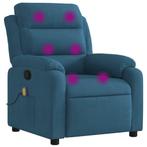 Fluweel Massagestoel Blauw | Retourdeal voor Relaxers, Huis en Inrichting, Fauteuils, Ophalen of Verzenden, Nieuw, 125 tot 150 cm