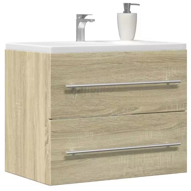 Sonoma Eiken Wastafelkast – Moderne Badkamerkast 60 cm, Huis en Inrichting, Badkamer | Badkamermeubels, Nieuw, Verzenden