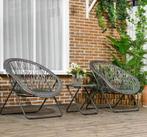 3-delige Balkonset met Tafel – Rotanlook Tuinmeubelen, Tuin en Terras, Tuinstoelen, Verzenden, Nieuw