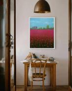 Paco Guzmán - Caravana en campo de amapolas, Antiek en Kunst