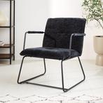 Dimehouse Fauteuil Hailey zwart chenille Stof, Ophalen of Verzenden, Nieuw, Stof, Scandinavisch