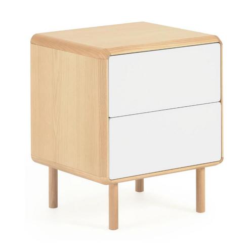 *WOONWINKEL* Kave Home Anielle Nachtkastje Licht Hout Met Wi, Huis en Inrichting, Slaapkamer | Nachtkastjes, Nieuw, Verzenden