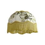 Stoffen lampenkap blad dessin met witte binnenkant, Huis en Inrichting, Lampen | Lampenkappen, Klassiek / Antiek, Wit, Rond, Nieuw