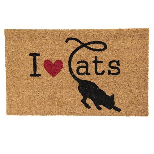 Kokos deurmat I  Cats 75 x 45 cm, Tuin en Terras, Deurmatten, Verzenden