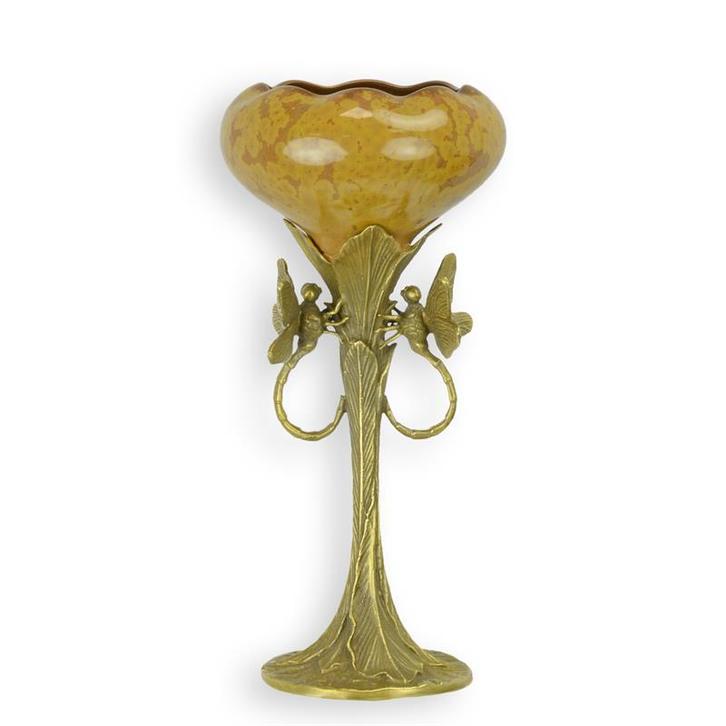 A BRONZE MOUNTED PORCELAIN DRAGONFLY VASE (Interieur), Antiek en Kunst, Kunst | Beelden en Houtsnijwerken, Verzenden