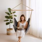 Katoenen hangstoel 100x100 cm max 130 kg grijs, Tuin en Terras, Tuinsets en Loungesets, Verzenden, Nieuw