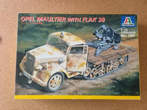 Italeri 380 Opel Maultier with FLAK 38 1:35 + RB Metal, Hobby en Vrije tijd, Modelbouw | Auto's en Voertuigen, Italeri, Verzenden