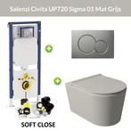 Geberit UP720 Toiletset Wandcloset Salenzi Civita Mat Grijs, Doe-het-zelf en Verbouw, Sanitair, Nieuw, Overige typen, Ophalen of Verzenden