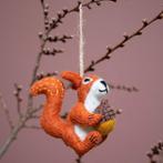 Vilt Hanger Eekhoorn - Oranjebruin - Bosthema - 10cm - Fairt, Ophalen of Verzenden, Nieuw