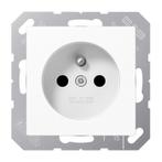 Jung AS500 Franse Stopcontact Wit Met Kindbescherming, Doe-het-zelf en Verbouw, Elektra en Kabels, Verzenden, Nieuw, Overige typen