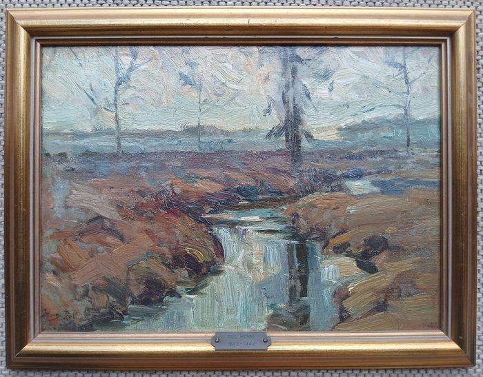 Henry Rul (1862-1942) - Kronkelende beek op de Heide -, Antiek en Kunst, Kunst | Schilderijen | Klassiek