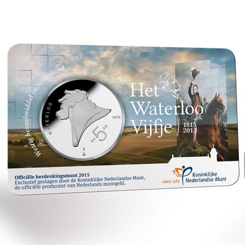 5 Euro 2015 Waterloo UNC Coincard, Postzegels en Munten, Munten | Nederland, Verzenden