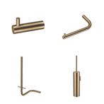 Accessoireset Qisani Flow Toiletruimte Geborsteld Goud, Doe-het-zelf en Verbouw, Ophalen of Verzenden, Nieuw, Bad
