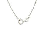 Zilveren vintage collier met witgouden hanger met diamant 14, Ophalen of Verzenden, Nieuw