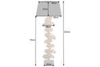 Design vloerlamp GINKGO 122cm zwarte stoffen kap gouden, Huis en Inrichting, Ophalen of Verzenden, Nieuw