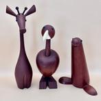 Senshukai  - Speelgoed meubels Vintage wooden animals, Antiek en Kunst