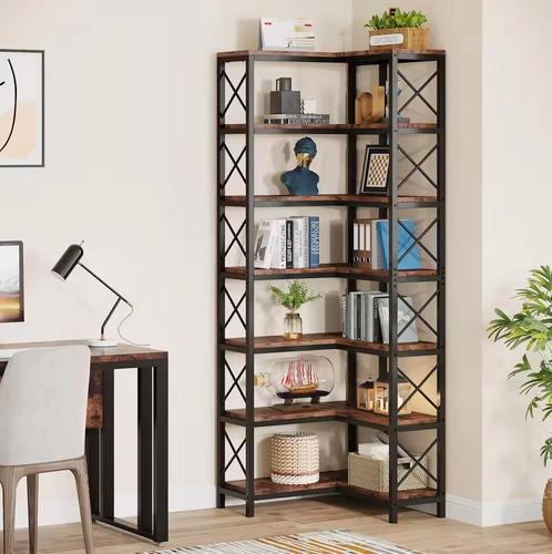 Nieuw Industriële Hoekboekenkast met 7 Planken – 60x60x200cm, Huis en Inrichting, Kasten | Boekenkasten, 50 tot 75 cm, Met plank(en)