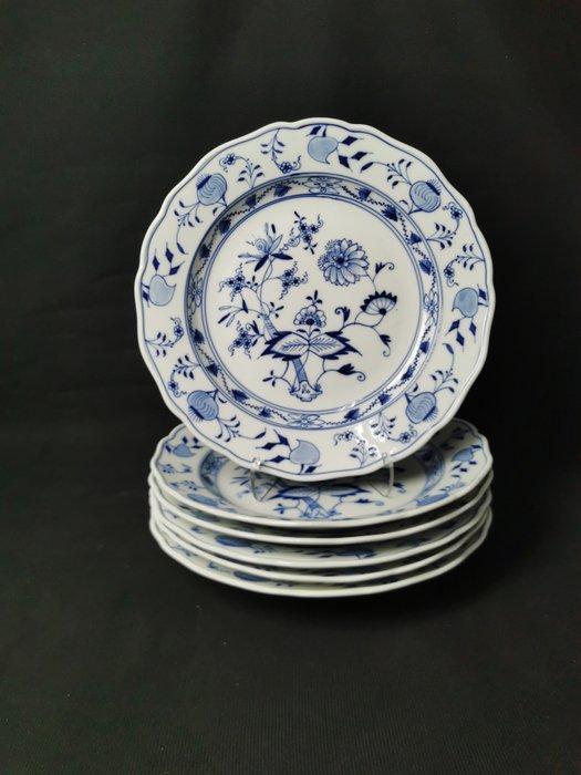 Meissen - Cipolla blu - 6 Piatti da cena - D.25cm - 1.Wahl -, Antiek en Kunst, Antiek | Glas en Kristal