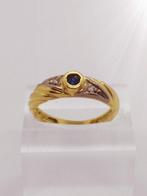 18 karaat Geel goud, Witgoud - Ring - 0.02 ct Diamant -, Sieraden, Tassen en Uiterlijk, Antieke sieraden