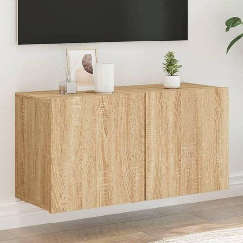 vidaXL Tv-meubel wandgemonteerd 80x30x41 cm sonoma, Huis en Inrichting, Kasten | Televisiemeubels, 25 tot 50 cm, Nieuw, Overige houtsoorten