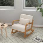 TRUUSK Schommelstoel Gestoffeerde Schommelstoel Met Houten F, Huis en Inrichting, Fauteuils, Verzenden, Nieuw
