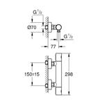 Thermostaatkraan Grohe Grohtherm 1000 Cosmopolitan M Opbouw, Doe-het-zelf en Verbouw, Sanitair, Nieuw, Ophalen of Verzenden