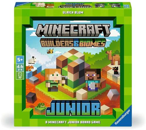 Minecraft Junior - Builder & Biomes | Ravensburger -, Hobby en Vrije tijd, Gezelschapsspellen | Bordspellen, Nieuw, Verzenden