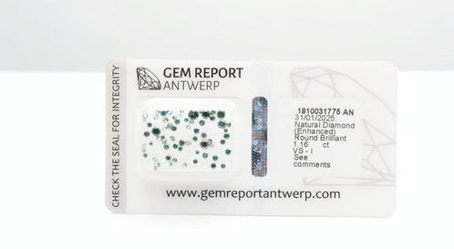 67 pcs Diamant (Kleurbehandeld) - 1.16 ct - Rond - P1, VS1 -, Sieraden, Tassen en Uiterlijk, Edelstenen
