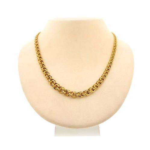 8 Krt. Prince of Wales schakel ketting | 46 cm (8 karaat), Sieraden, Tassen en Uiterlijk, Antieke sieraden, Goud, Ophalen of Verzenden