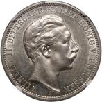 Duitsland, Pruisen Wilhelm II. 3 Mark 1912 - NGC AU58