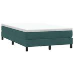 vidaXL Boxspring zonder matras fluweel donkergroen 120x210, Verzenden, Nieuw, Groen, Stof