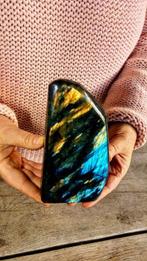 Goud - Blauwe kleuren labradoriet, Vrije vorm - Hoogte: 15